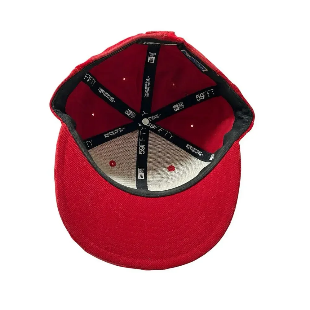 RARE Exclusive New Era 59Fifty 7 New York Yankees RED Hat Cap DISCONTINUED